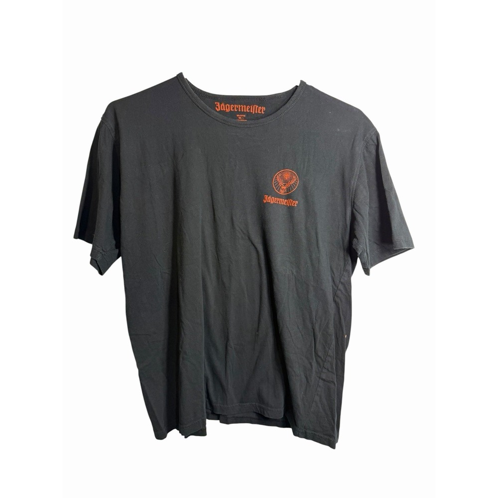 Jägermeister womens short sleeve black shirt size large cotton